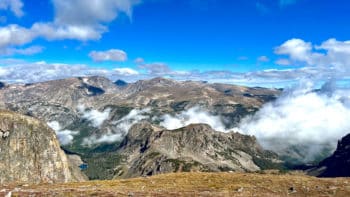 Clouds Float Over The Peaks In The Beartooth Mountain Range That Can Be Seen From The Iconic Beartooth Pass