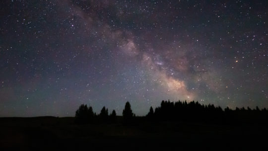 Dark Skies In Yellowstone National Park Allow The Milky Way To Stand Out In The Night Sky
